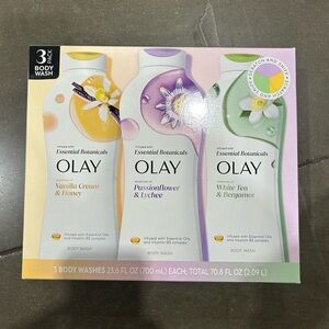 New! Olay Essential Botanicals Body Wash 23.6 fl oz, 3-pack Skin Soft NIB!! 2026